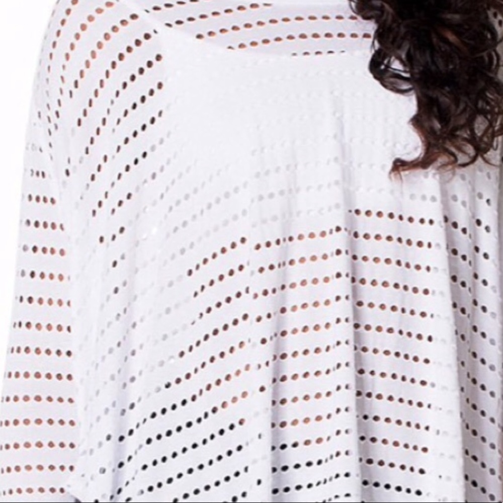 Hard Tail Holey Jersey Hooded Top Long Sleeve Sz L